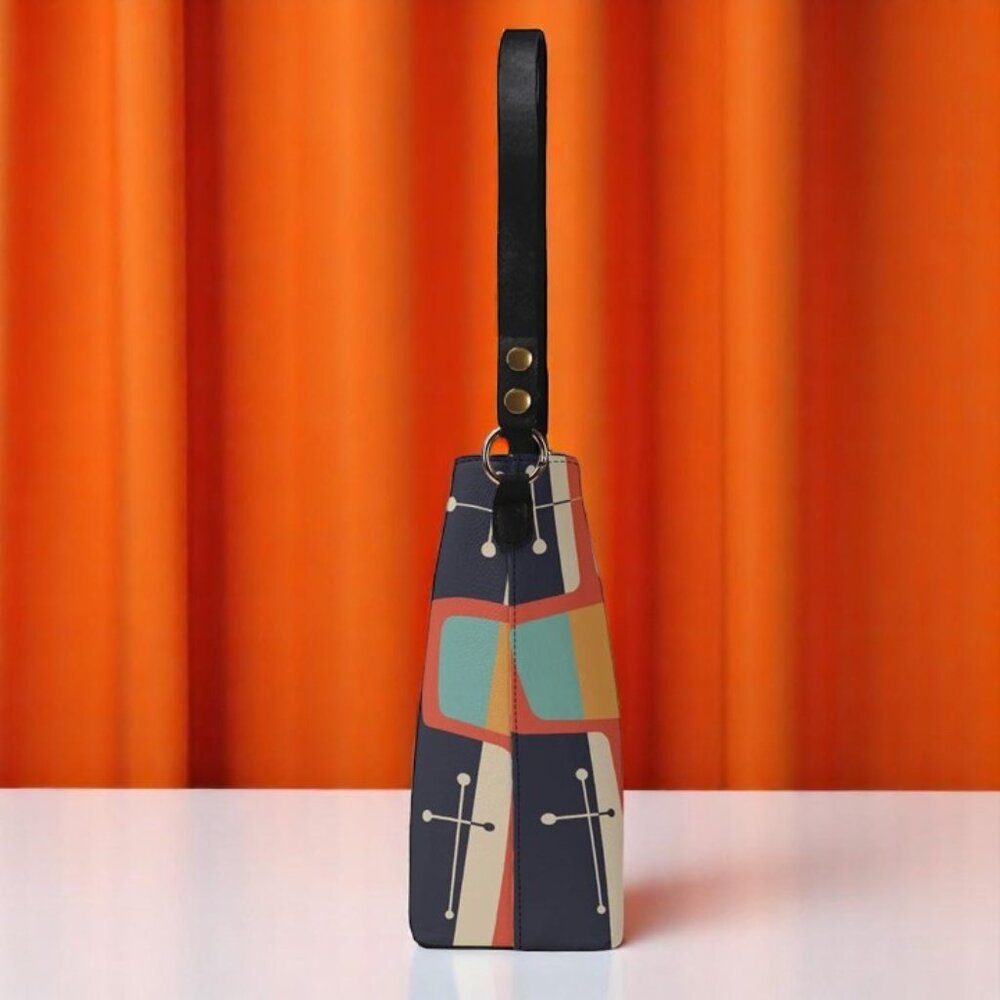 Atomic Kitschy Cat Crossbody Bucket Bag - NWT - Retro Vibe - Picture 4 of 7